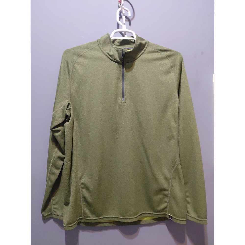 Prana Mens Breathable Half Zip Athletic Pullover Shirt Space Dye XL NWOT